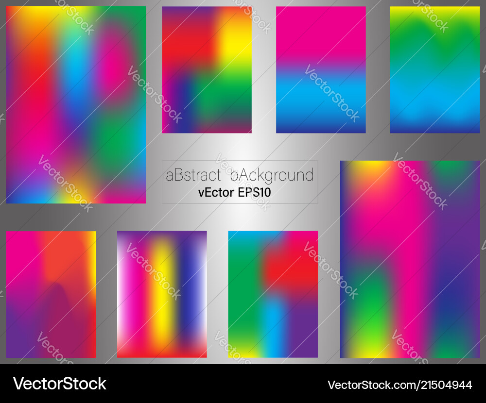 Set of gradient mesh color background modern vector image