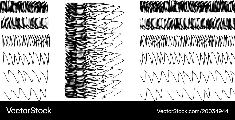 Set of hatching gradient texture Vector Image