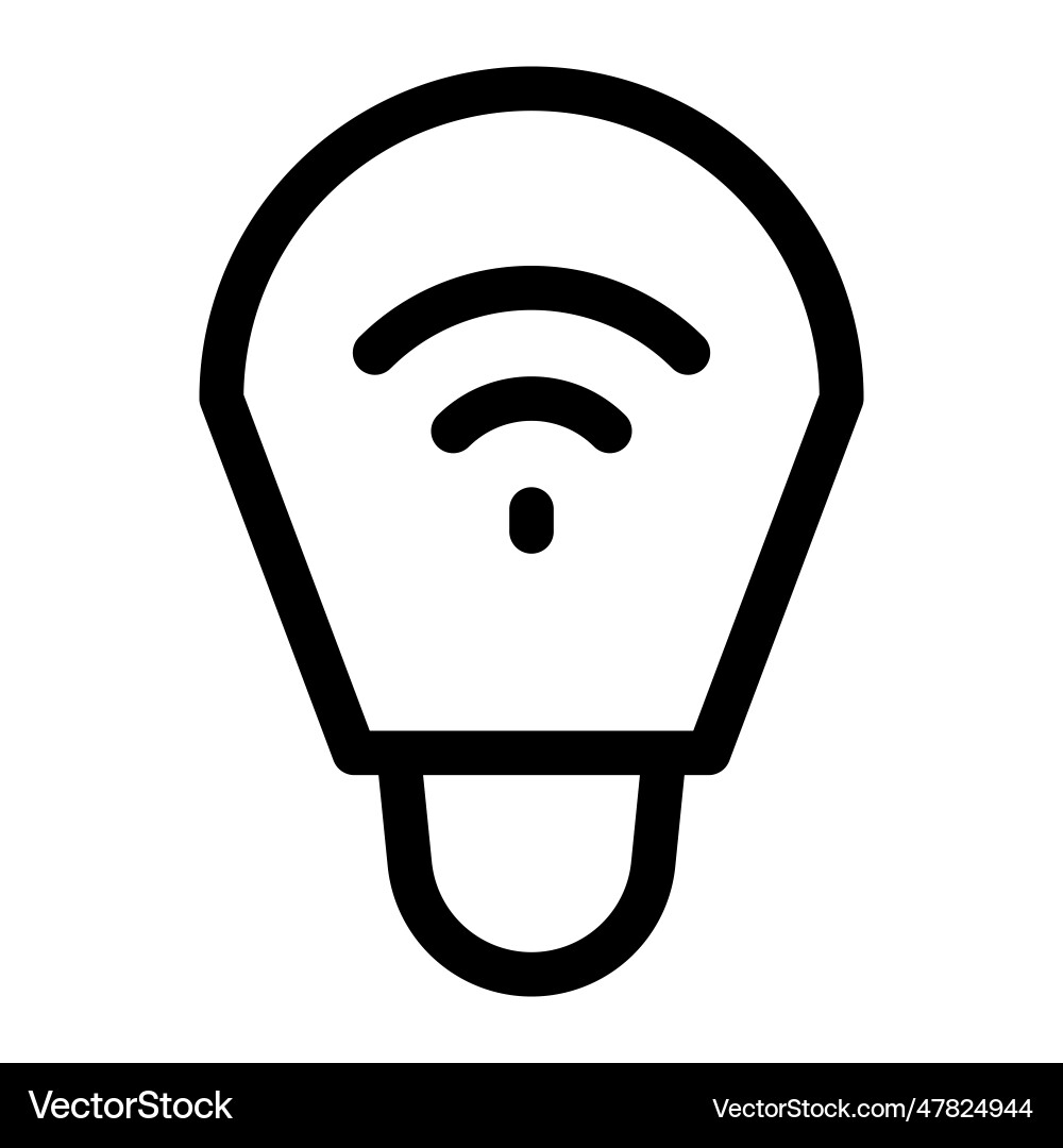 Smart bulb with lighting control functionality vector image