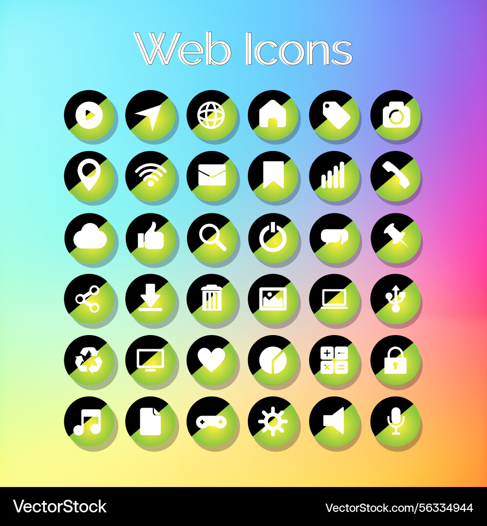 Website Icon Set - Technology & Connection vector image