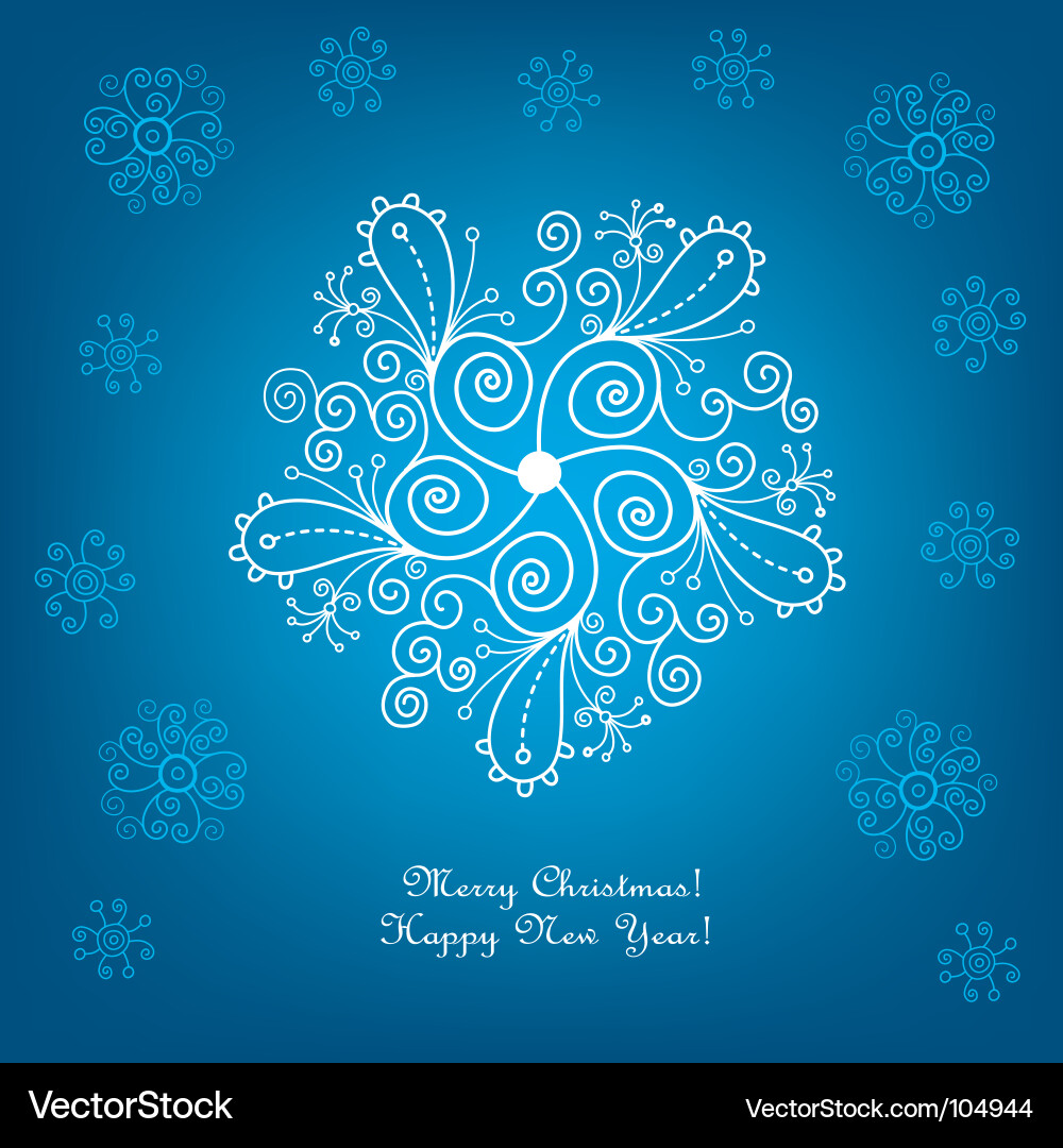 Winter Snowflake Background Vector Image