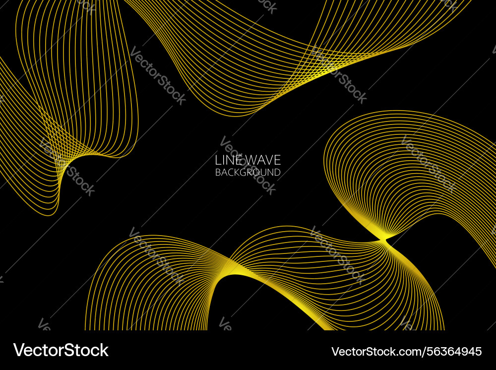 Abstract dynamic line wave background vector image