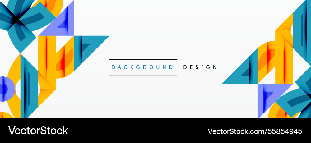 Abstract geometric background with shapes Vector Image