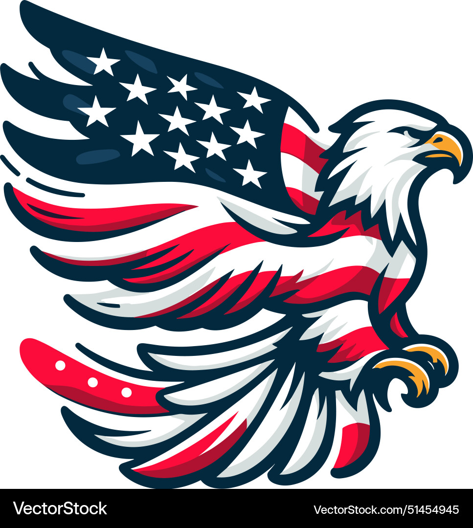 American eagle design with bald like Royalty Free Vector