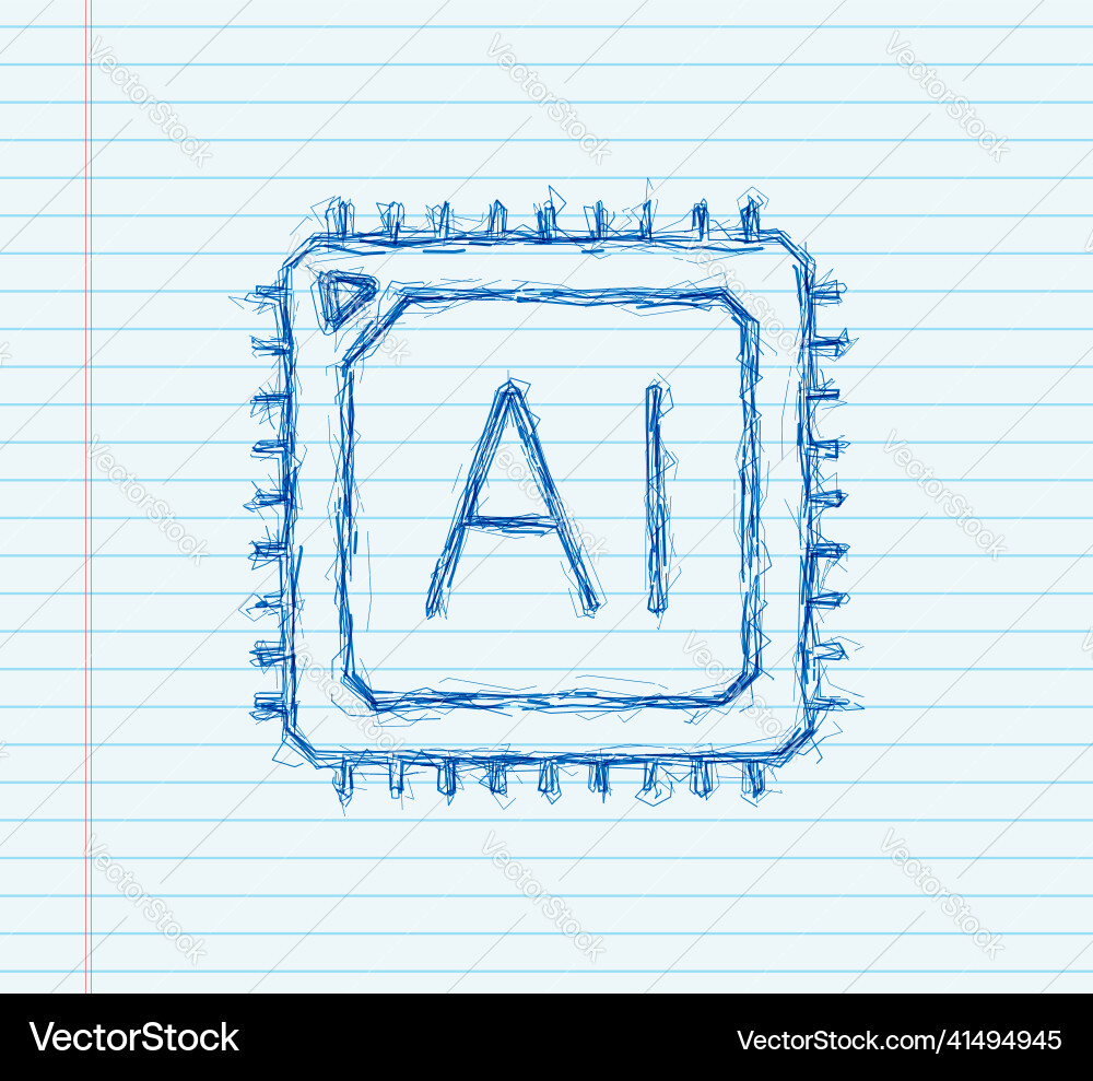 Artificial intelligence landing page ai icon Artificial intelligence landing page ai icon vector image