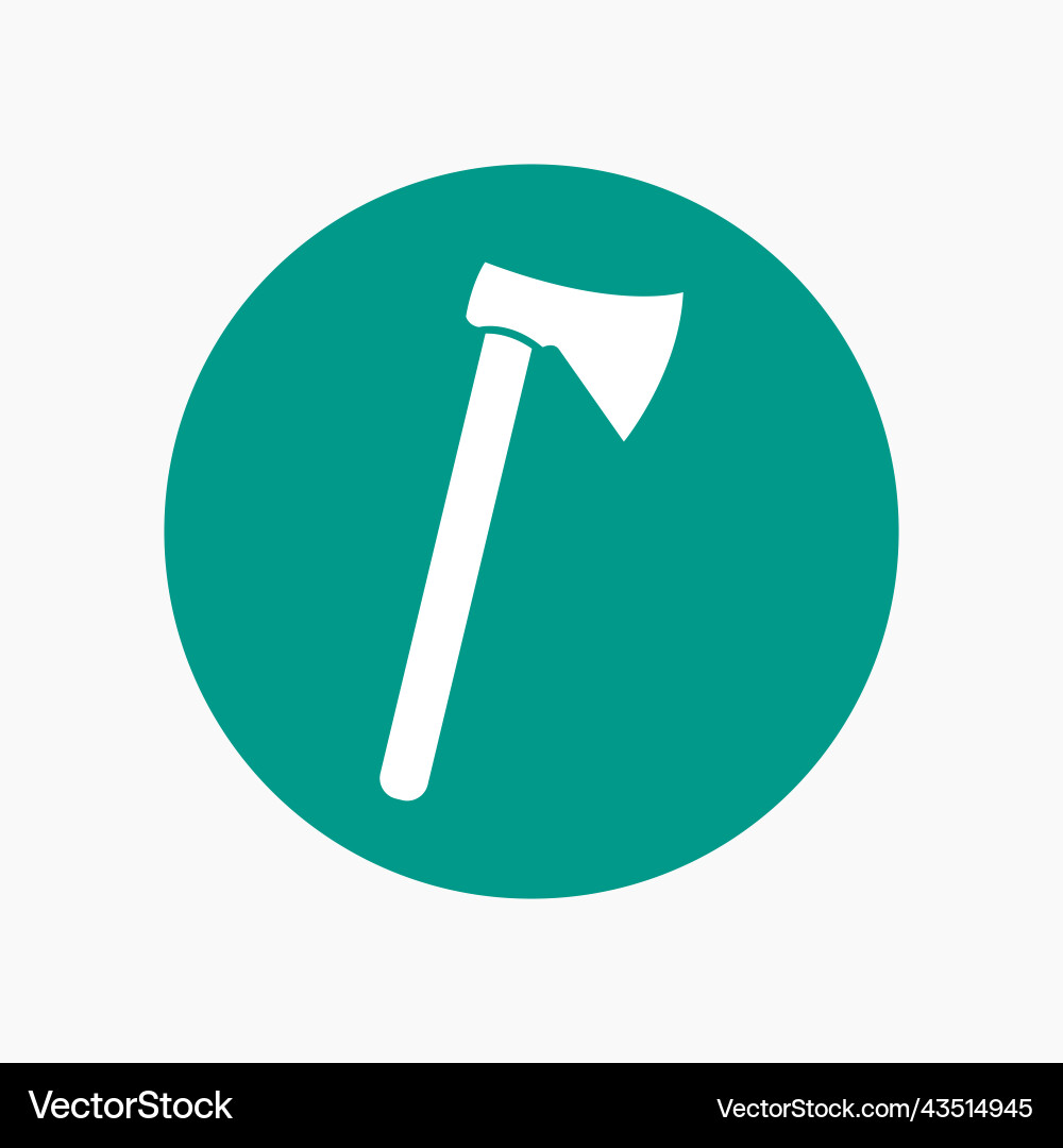Axe icon colorful button style eps vector image