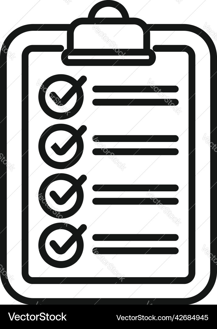 Event clipboard task icon outline list Event clipboard task icon outline list vector image