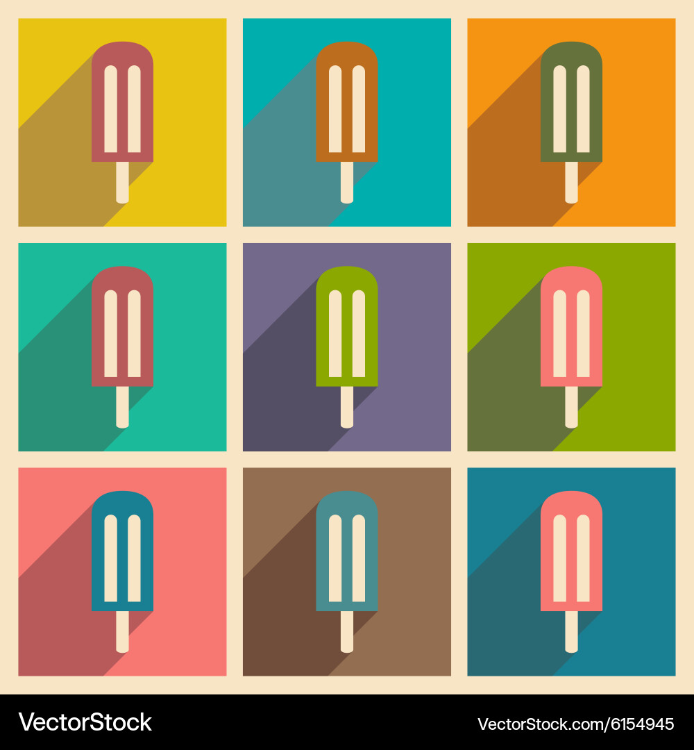 Flat with shadow concept and mobile application vector image