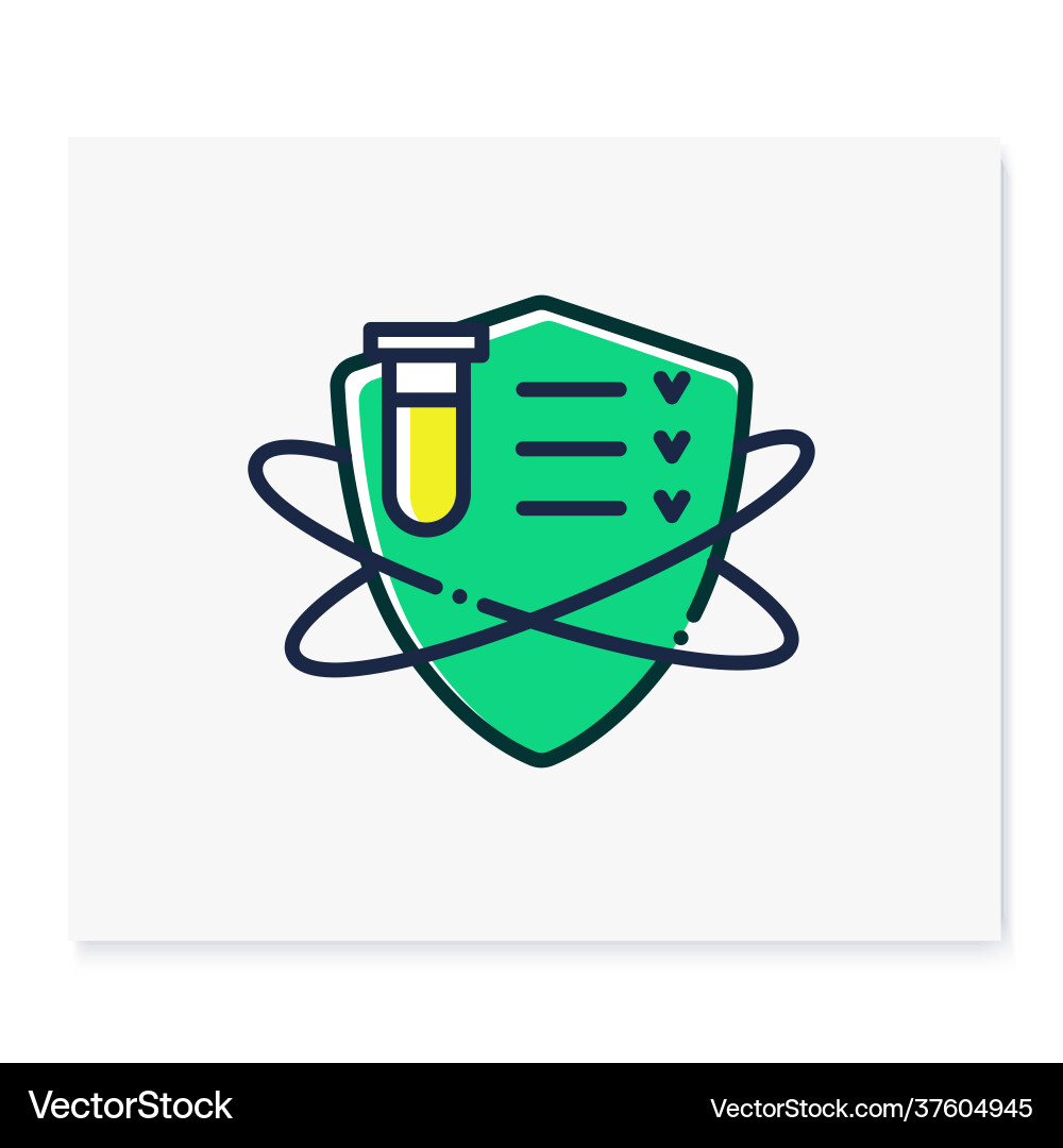 Immune system testing color icon Vector Image