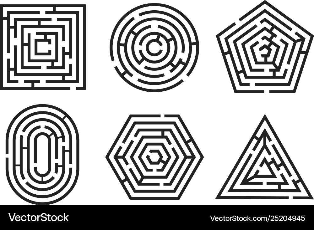 Labyrinth Puzzle Maze Game vector image