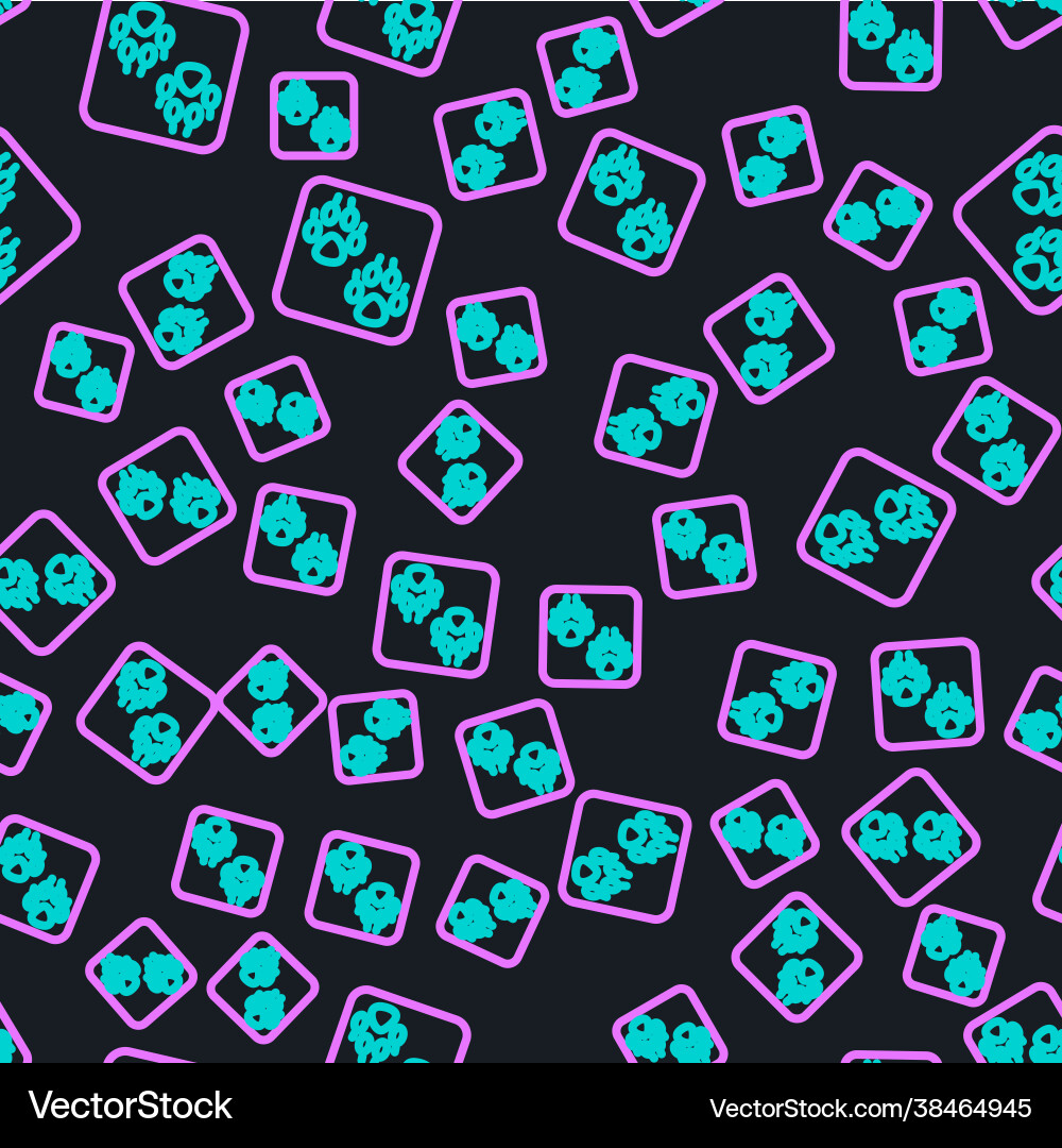 Line paw print icon isolated seamless pattern Line paw print icon isolated seamless pattern Vector Image