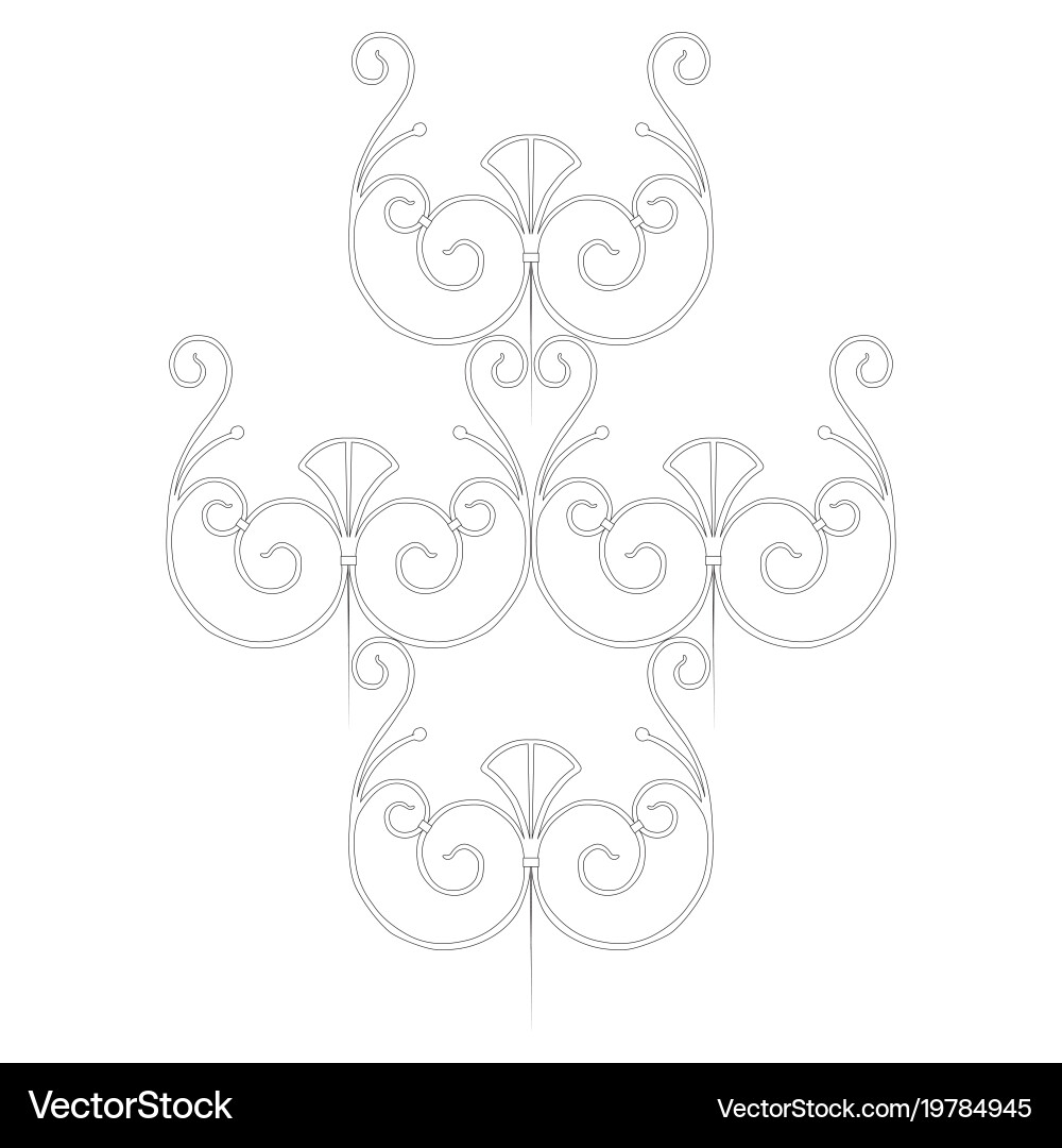 Monochrome image of a fragment fence Vector Image