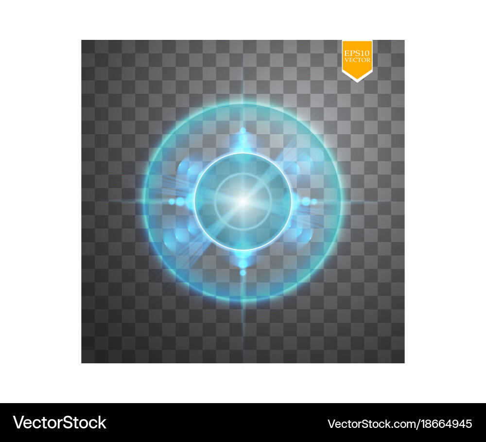 Neon target isolated game interface element vector image