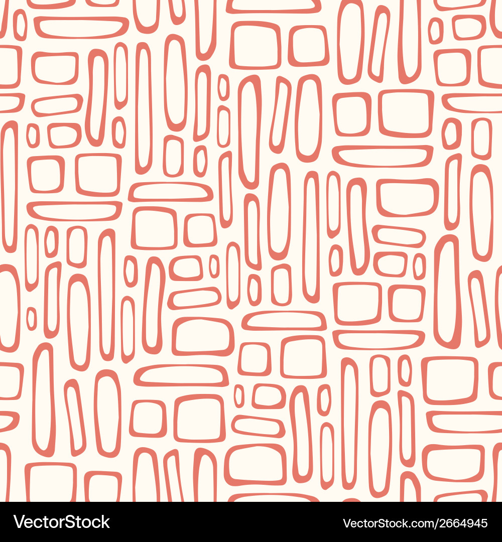 Seamless pattern with abstract doodle square Vector Image