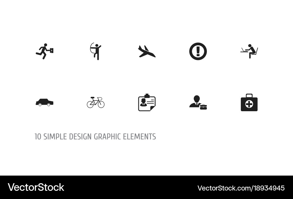 Set of 10 editable complex icons includes symbols Vector Image