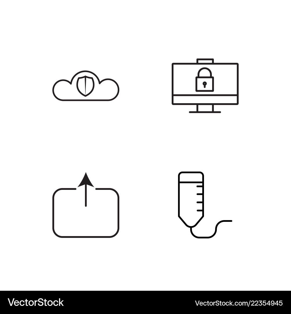 Web simple outlined icons set Web simple outlined icons set Vector Image