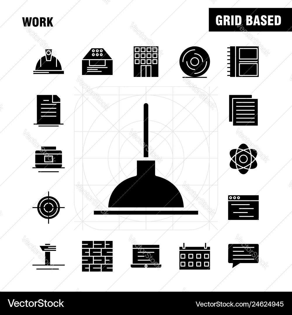 Work solid glyph icon for web print and mobile Work solid glyph icon for web print and mobile vector image