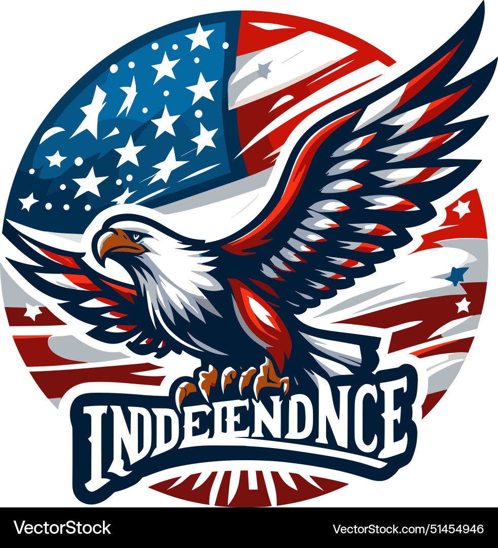 American eagle design with bald like Royalty Free Vector