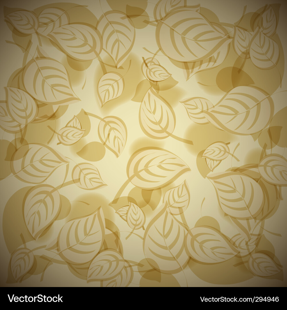 Autumn Leaf Pattern Background Vector Image
