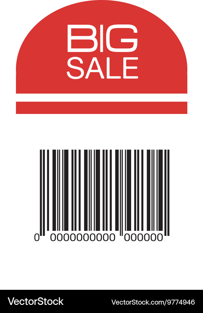 Bar code with serial number icon Vector Image