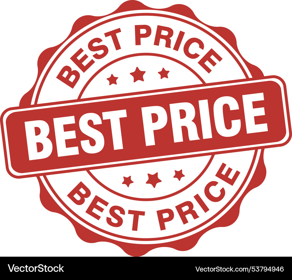 Best price tag design template for rounded shape Vector Image