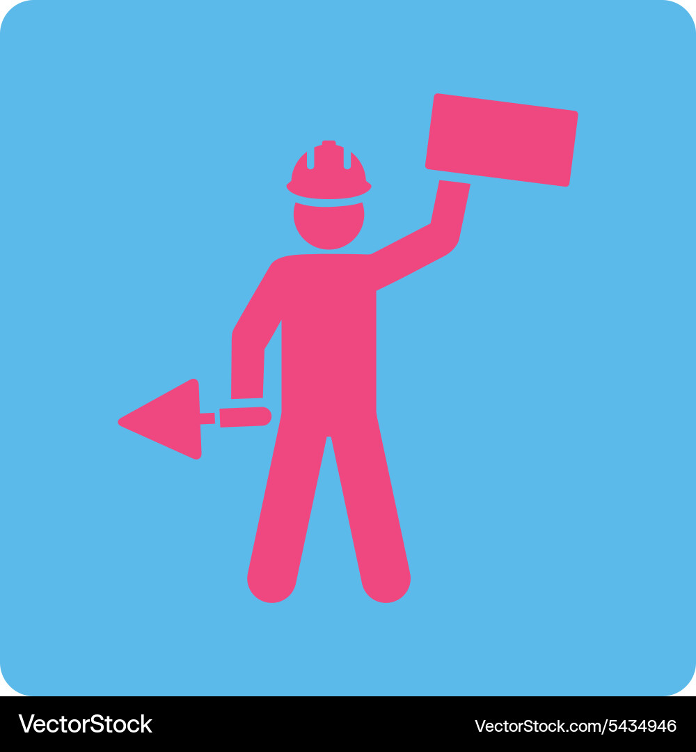Builder icon from basic plain set Vector Image