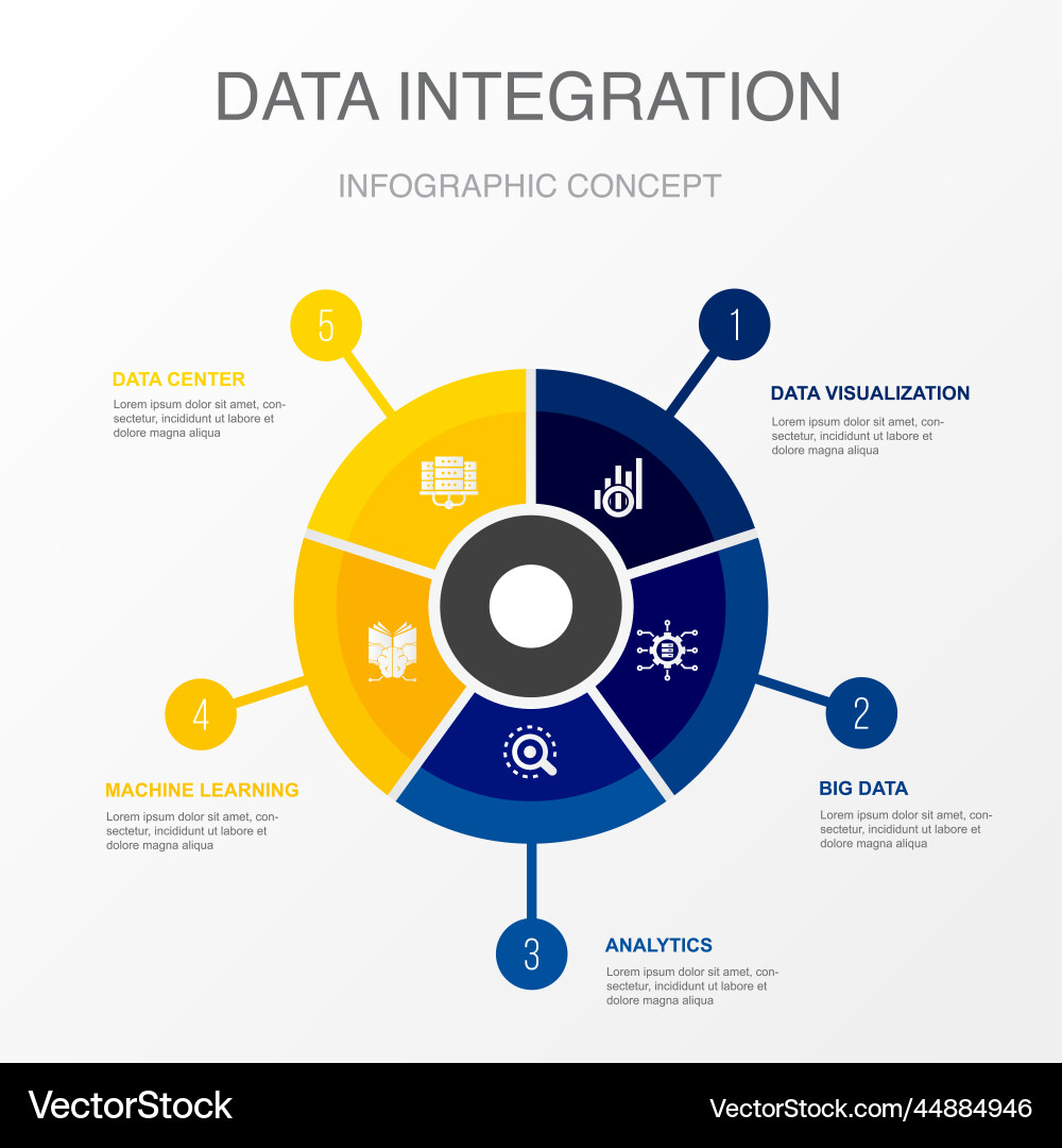 Data visualization big analytics machine vector image