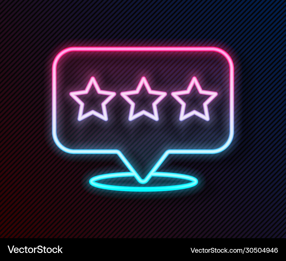 Glowing neon line map pointer with star icon Glowing neon line map pointer with star icon vector image
