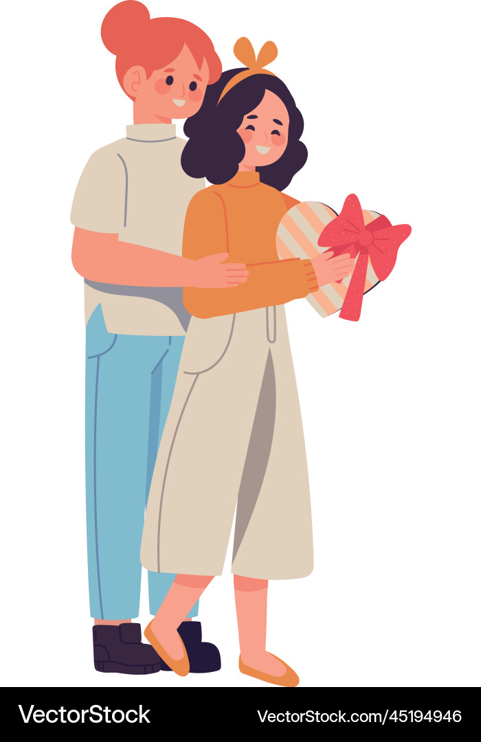 Lesbian couple Royalty Free Vector Image - VectorStock