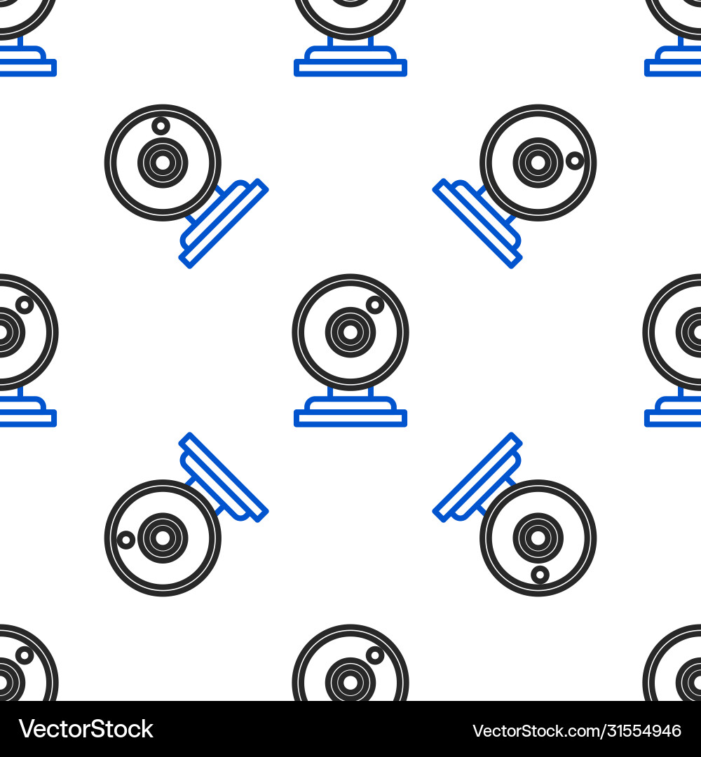 Line web camera icon isolated seamless pattern Line web camera icon isolated seamless pattern Vector Image