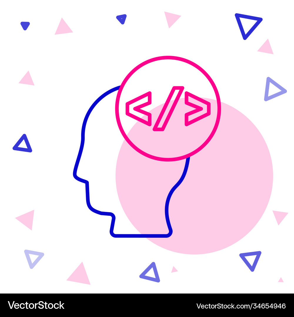 Line web design and front end development icon Line web design and front end development icon vector image
