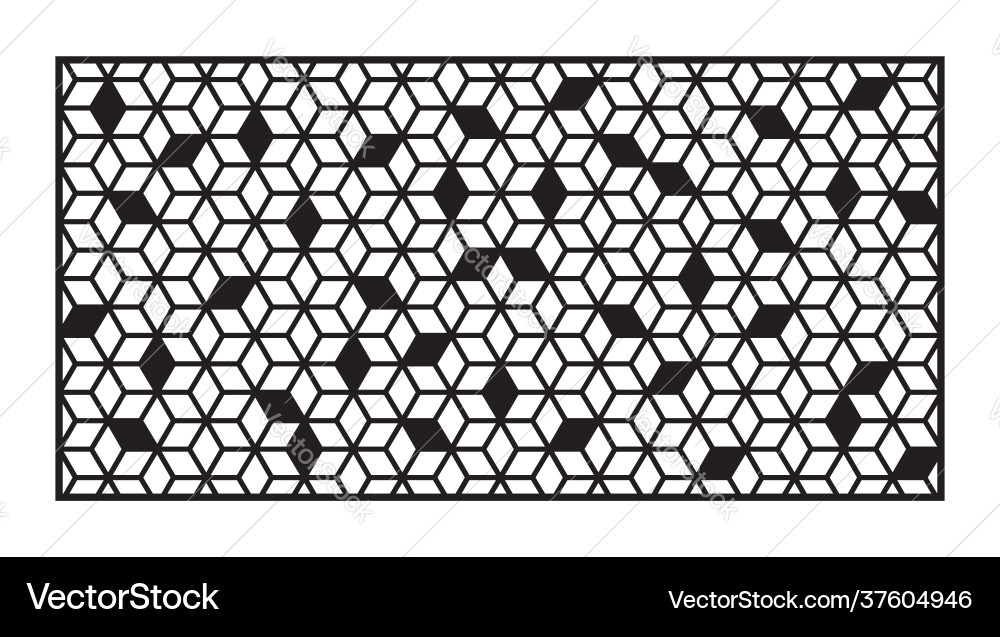 Modern random cnc pattern decorative panel vector image