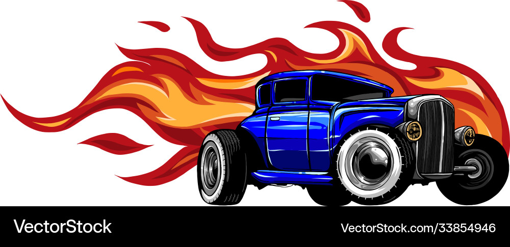 Oldtimer Hot Rod Garage Hotrods Carold Oldtimer Hot Rod Garage Hotrods Carold vektorbild