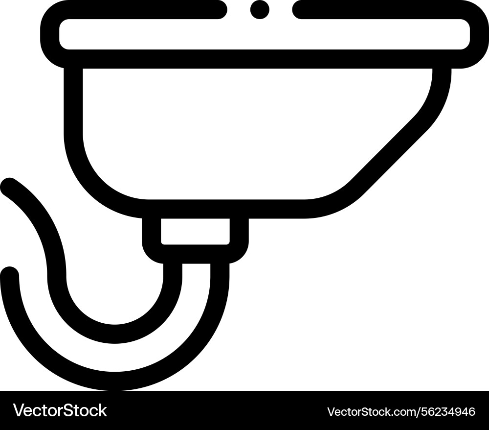Plunger icon thin linear style design isolated Plunger icon thin linear style design isolated vector image