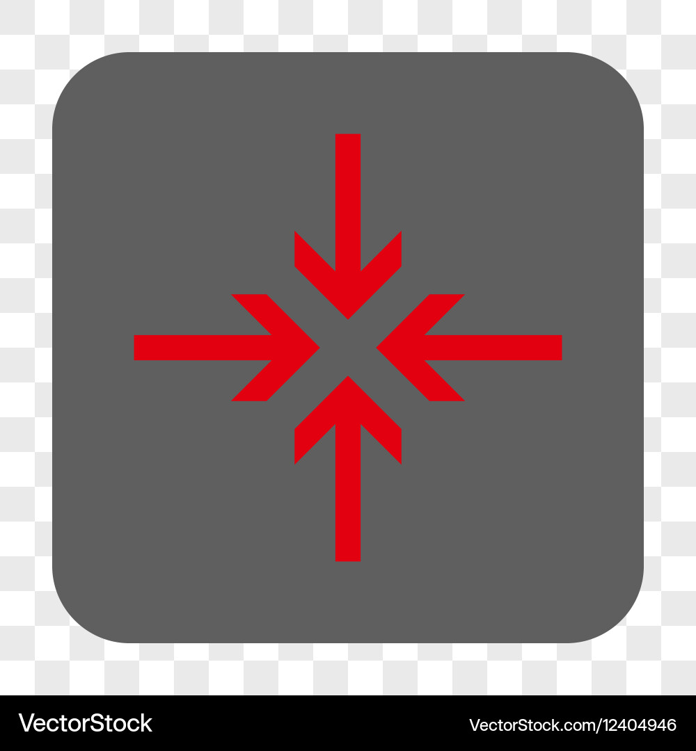 Reduce arrows rounded square button vector image