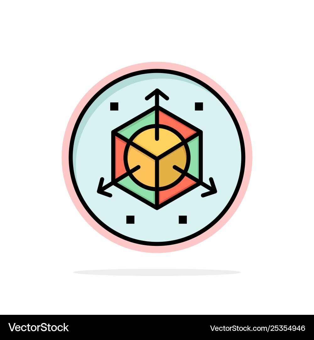 Scale modification design 3d abstract circle Scale modification design 3d abstract circle vector image