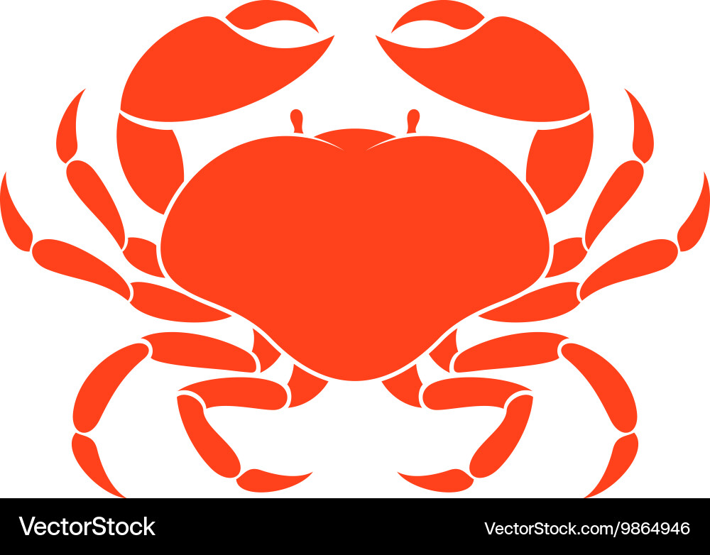 Stylized Crab Icon Royalty Free Vector Image - VectorStock