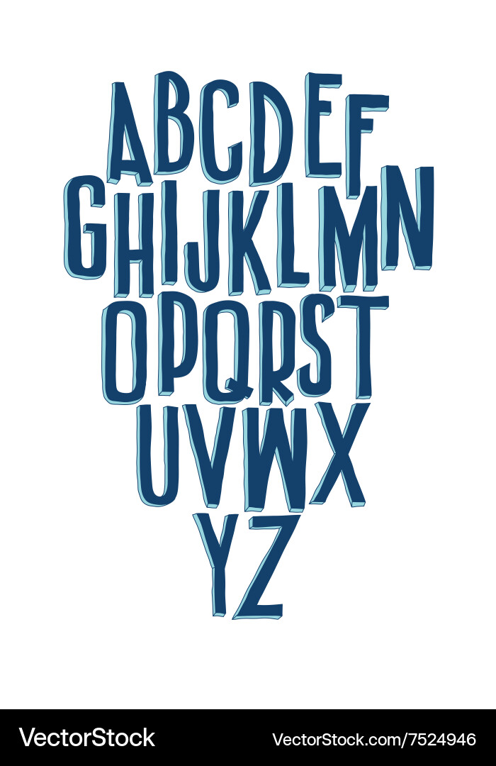 Typographic compositions letters of the alphabet Vector Image