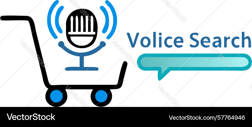 Voice search functionality for e-commerce design Vector Image