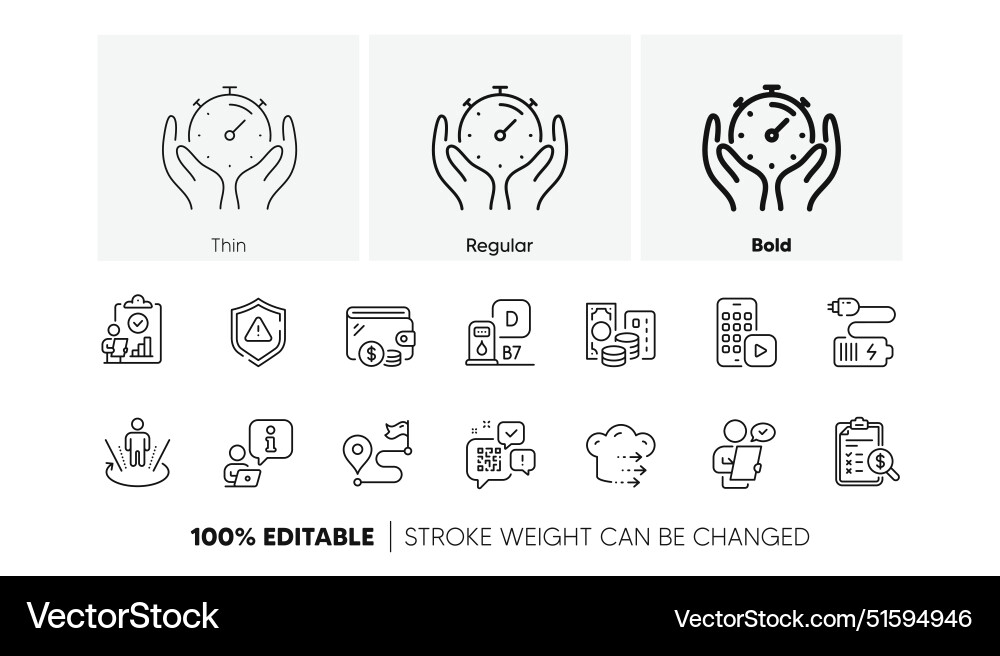 Wallet phone app and qr code line icons for web Wallet phone app and qr code line icons for web vector image