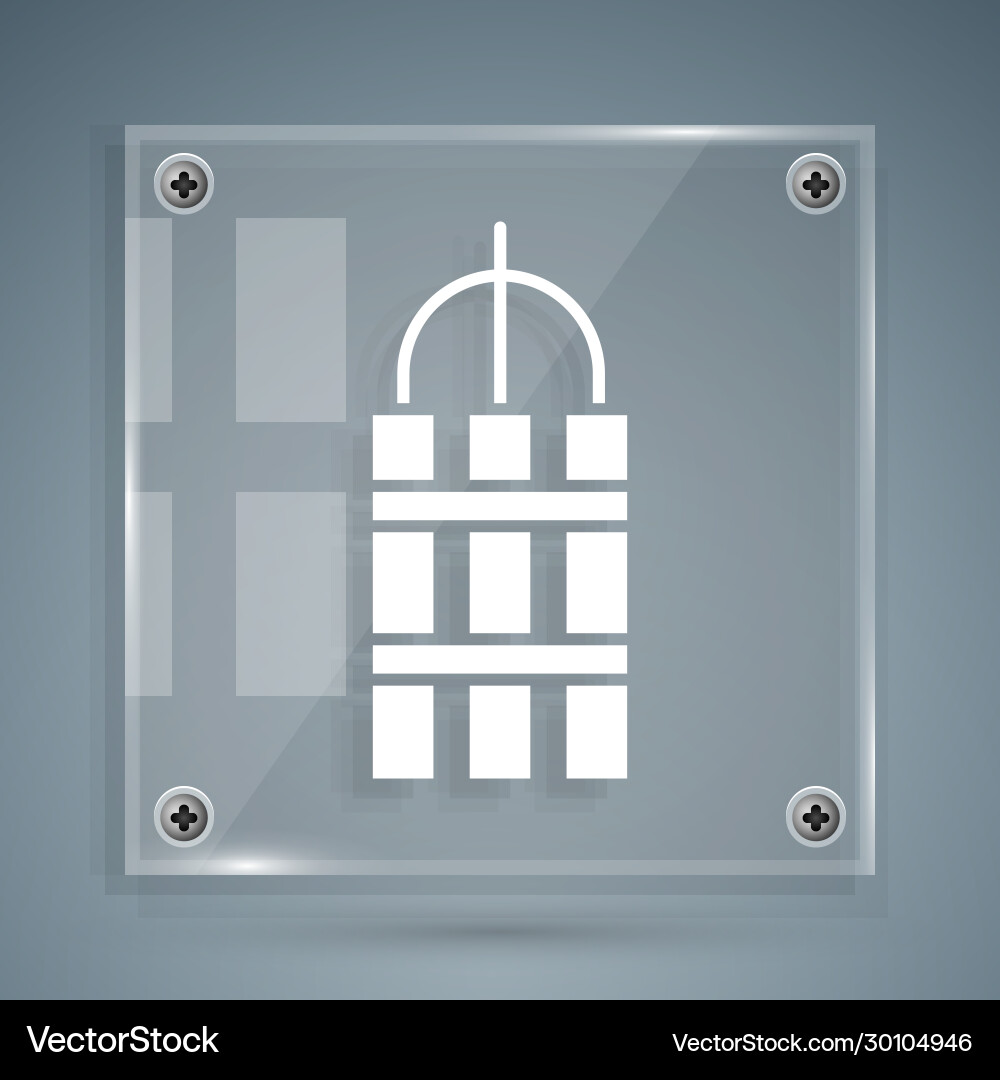 White detonate dynamite bomb stick and timer clock White detonate dynamite bomb stick and timer clock vector image