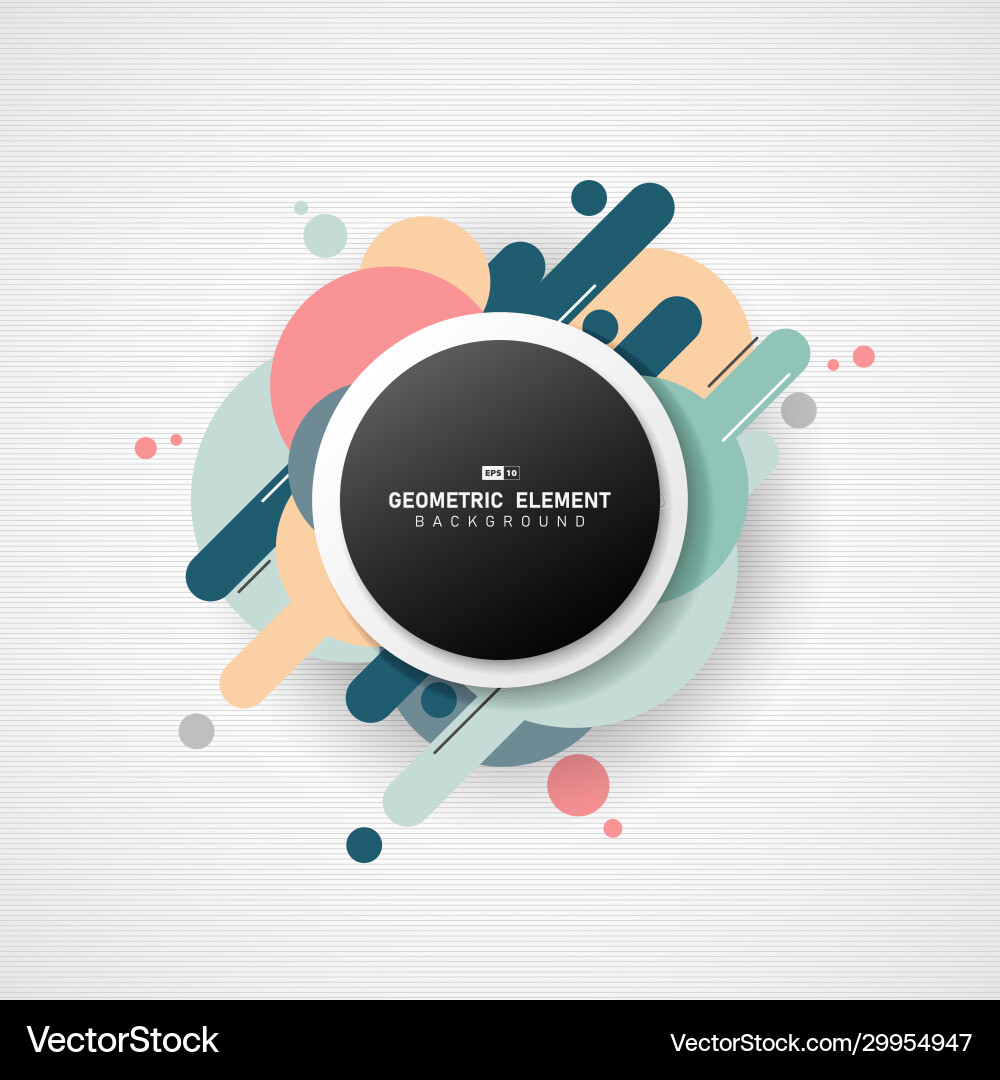 Abstract color minimal style geometry element vector image