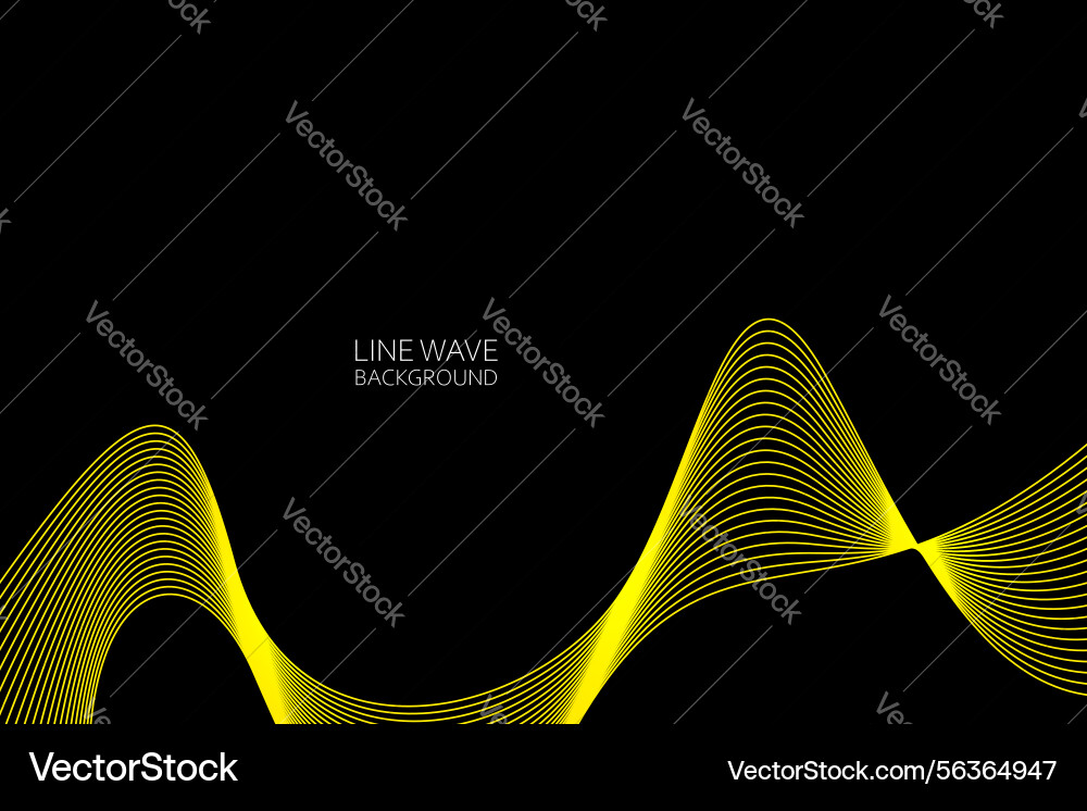 Abstract dynamic line wave background vector image
