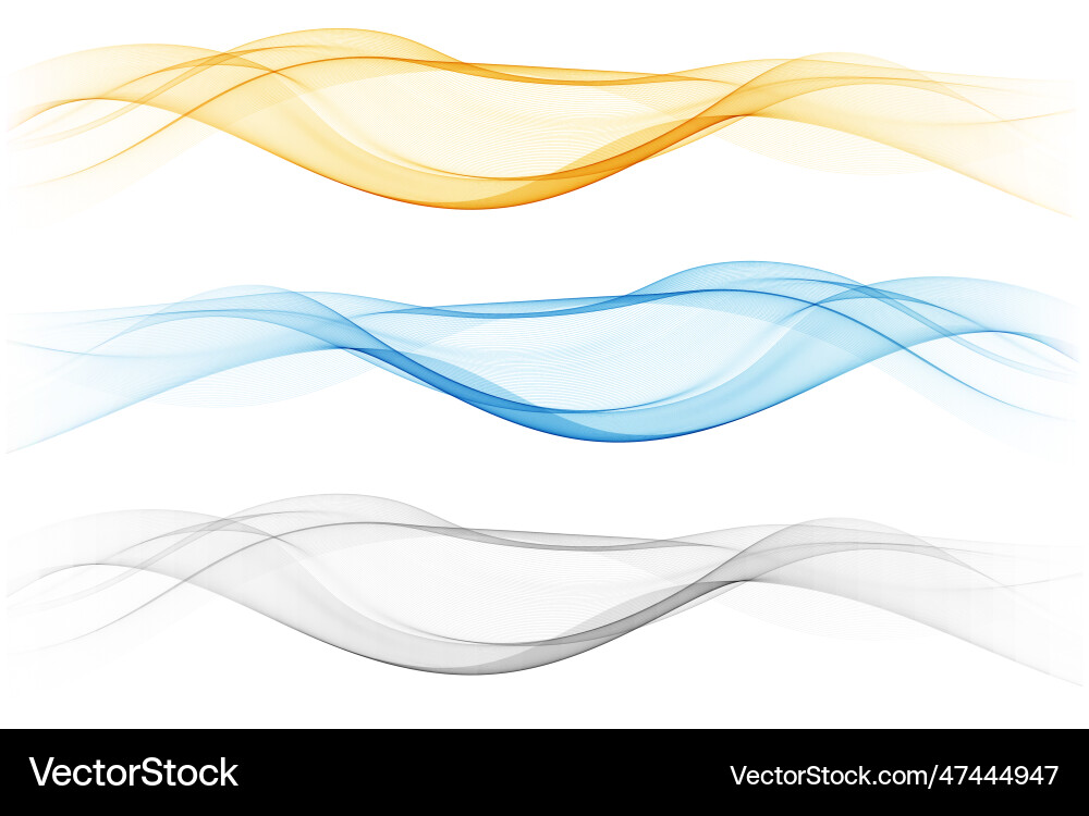 Abstract Flowy Wave Pattern vector image
