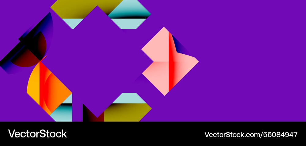 Abstract geometric composition with interlocking Abstract geometric composition with interlocking vector image