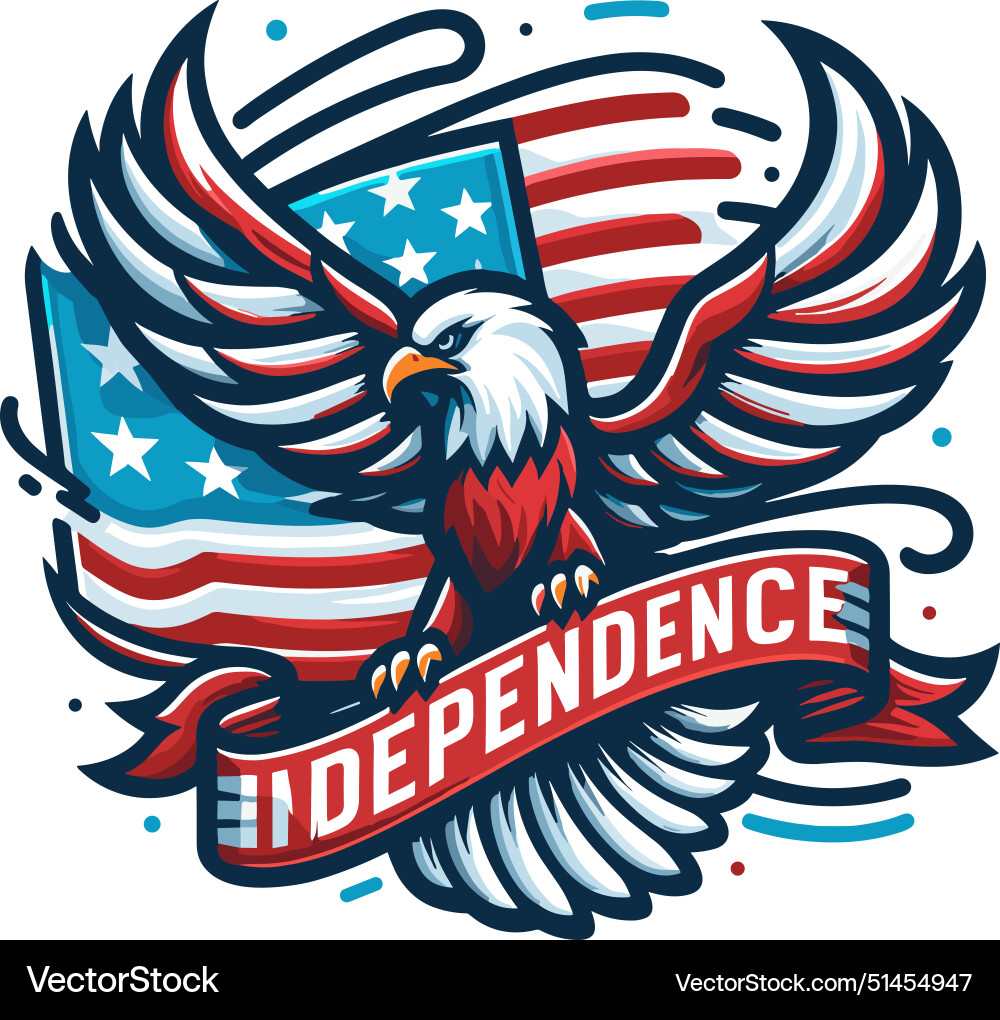 American eagle design with bald like Royalty Free Vector