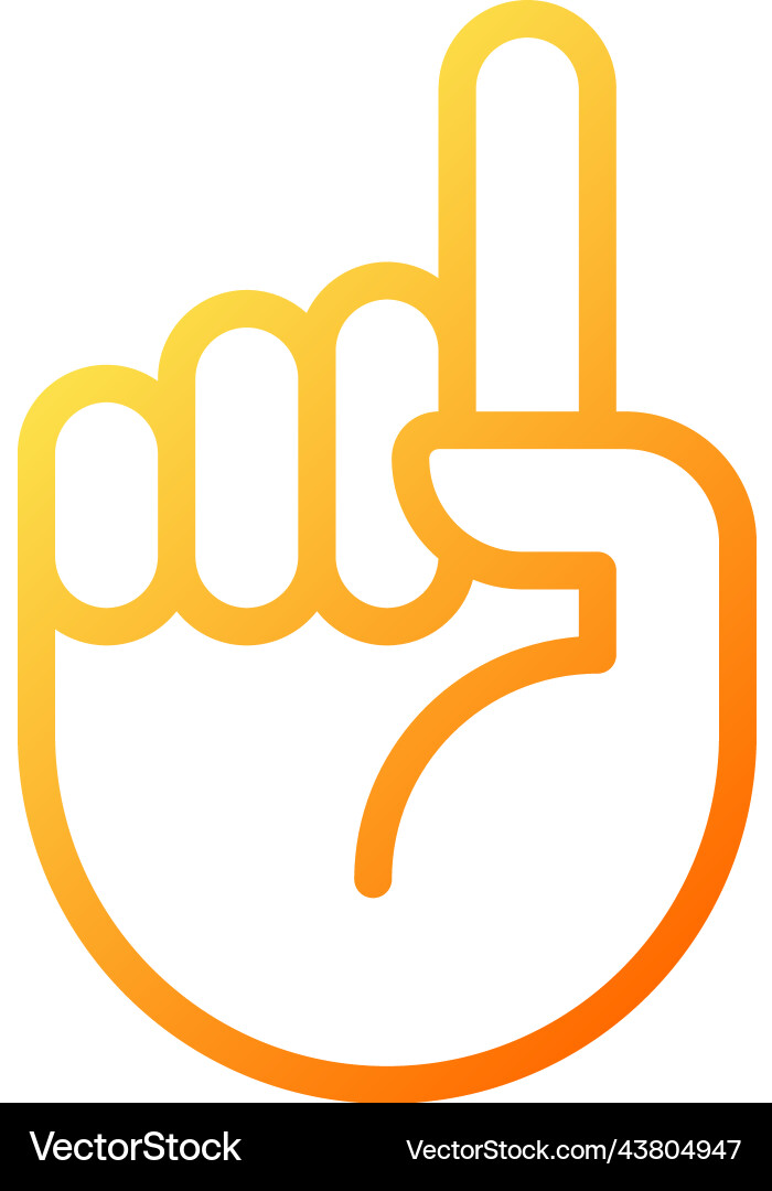 Attention sign pixel perfect gradient linear icon vector image