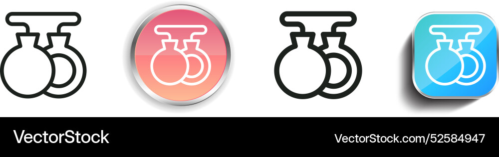 Castanets icon thin linear regular and button Castanets icon thin linear regular and button vector image