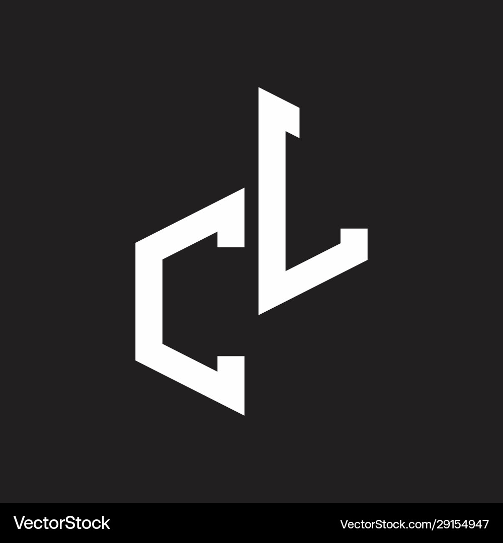 Cl initial letters logo monogram with up to down Vector Image