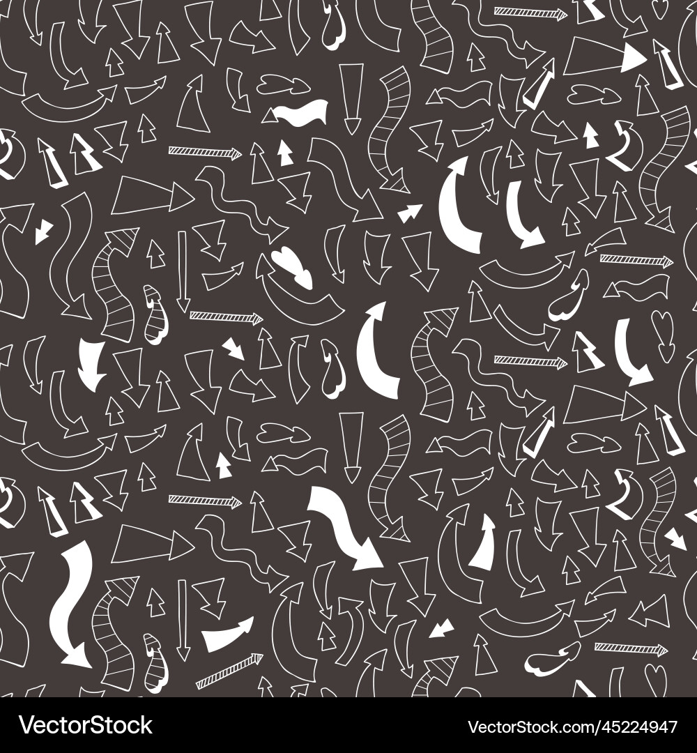 Creative seamless pattern with arrows pointers Vector Image
